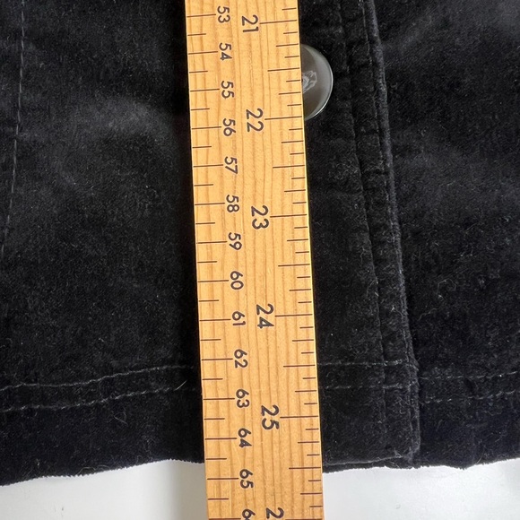 Vintage Y2K-Lady Hathaway Black Velvet Blazer – Three-Button Tailored Jacket XL - Picture 7 of 7